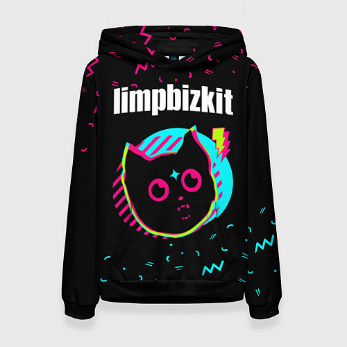 Женская толстовка Limp Bizkit - rock star cat / 3D-Черный – фото 1