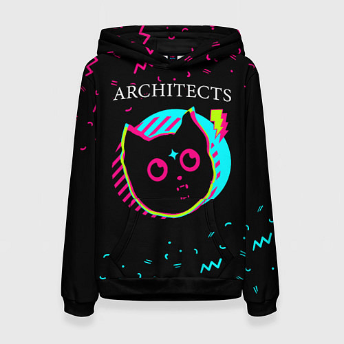 Женская толстовка Architects - rock star cat / 3D-Черный – фото 1