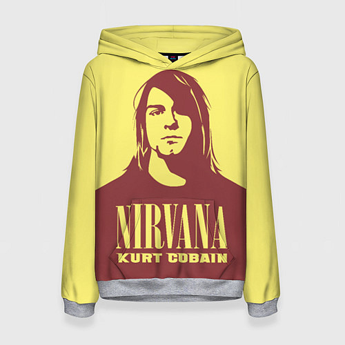 Женская толстовка Kurt Cobain Nirvana / 3D-Меланж – фото 1