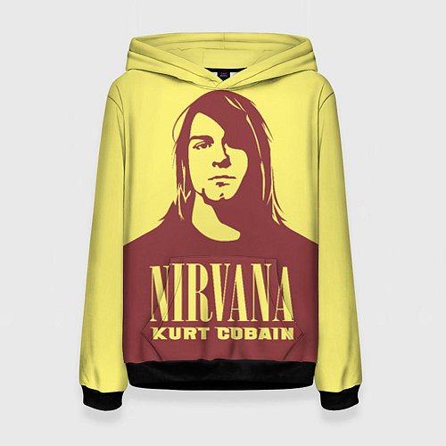 Женская толстовка Kurt Cobain Nirvana / 3D-Черный – фото 1