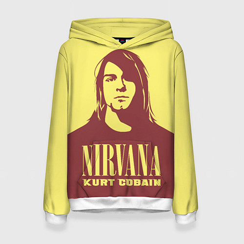 Женская толстовка Kurt Cobain Nirvana / 3D-Белый – фото 1