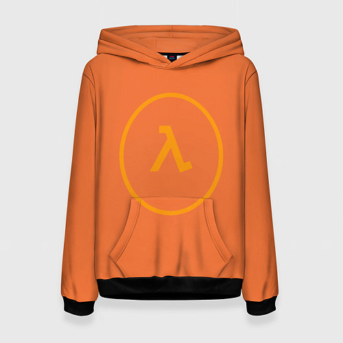 Женская толстовка Half-Life оранжевый / 3D-Черный – фото 1