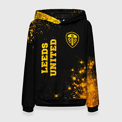 Женская толстовка Leeds United - gold gradient вертикально