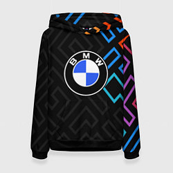 Толстовка-худи женская Bmw абстракция, цвет: 3D-черный