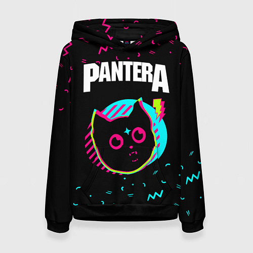 Женская толстовка Pantera - rock star cat / 3D-Черный – фото 1