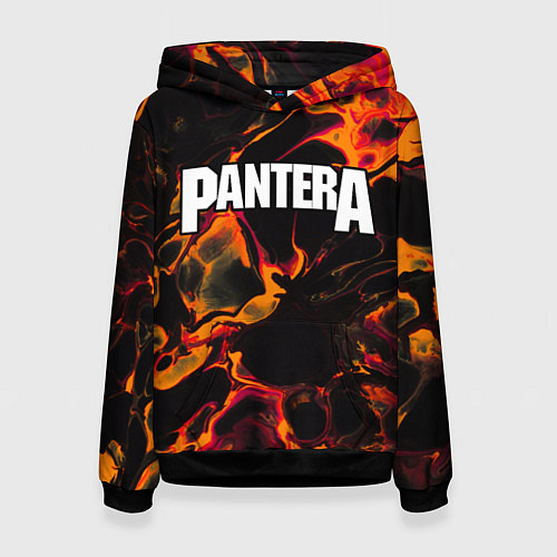 Женская толстовка Pantera red lava / 3D-Черный – фото 1