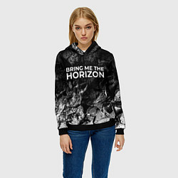 Толстовка-худи женская Bring Me the Horizon black graphite, цвет: 3D-черный — фото 2