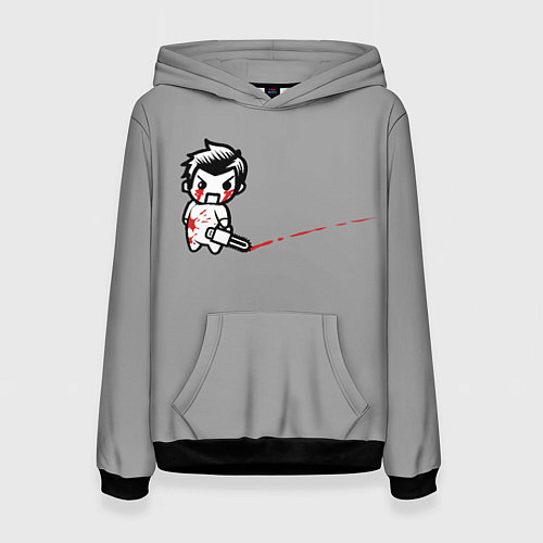 Женская толстовка Мальчик с бензопилой / 3D-Черный – фото 1