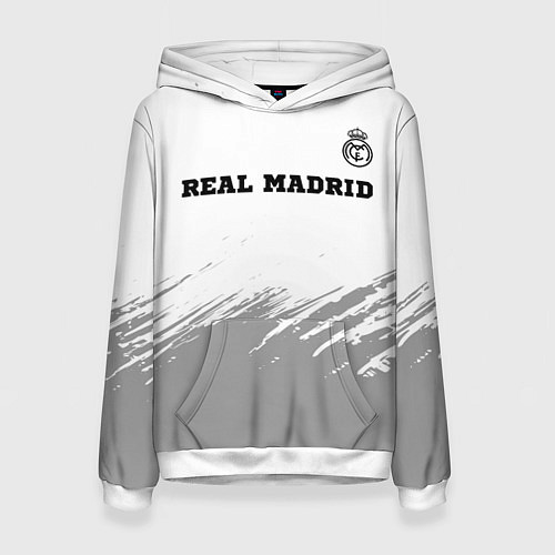 Женская толстовка Real Madrid sport на светлом фоне посередине / 3D-Белый – фото 1
