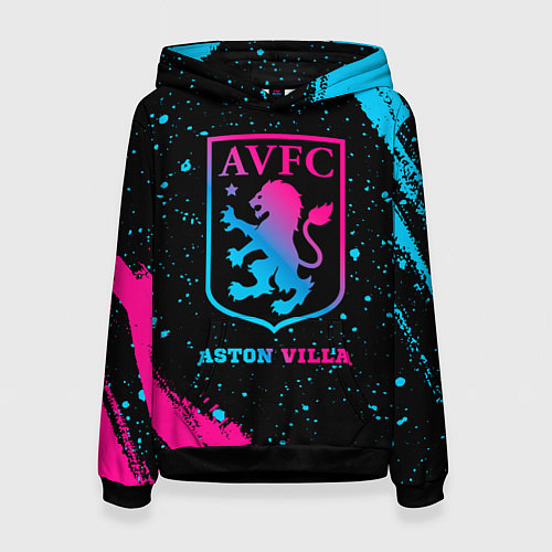 Женская толстовка Aston Villa - neon gradient / 3D-Черный – фото 1