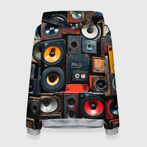 Женская толстовка Audio speaker / 3D-Меланж – фото 1