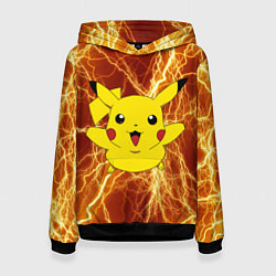 Женская толстовка Pikachu yellow lightning