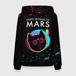 Женская толстовка Thirty Seconds to Mars - rock star cat