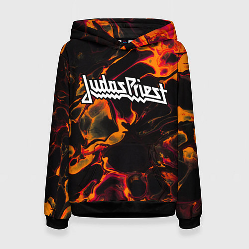 Женская толстовка Judas Priest red lava / 3D-Черный – фото 1