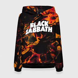 Женская толстовка Black Sabbath red lava