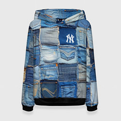 Женская толстовка Patchwork - New York yankees baseball team