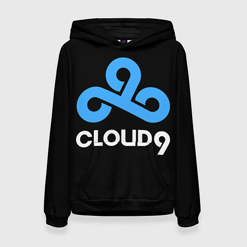 Женская толстовка Cloud9 - esports logo / 3D-Черный – фото 1