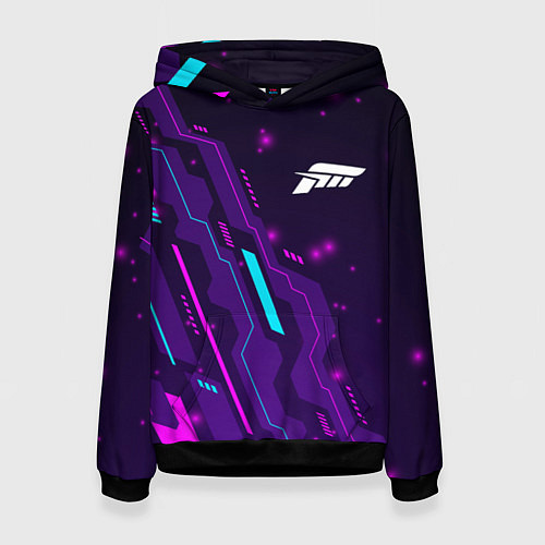Женская толстовка Forza Horizon neon gaming / 3D-Черный – фото 1