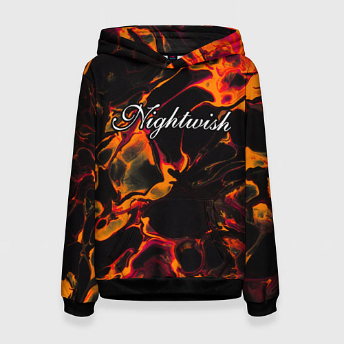 Женская толстовка Nightwish red lava / 3D-Черный – фото 1