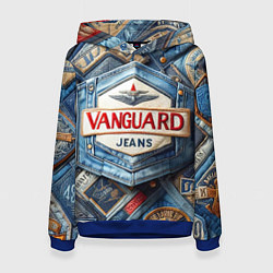 Женская толстовка Vanguard denim patchwork - ai art