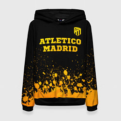 Женская толстовка Atletico Madrid - gold gradient посередине