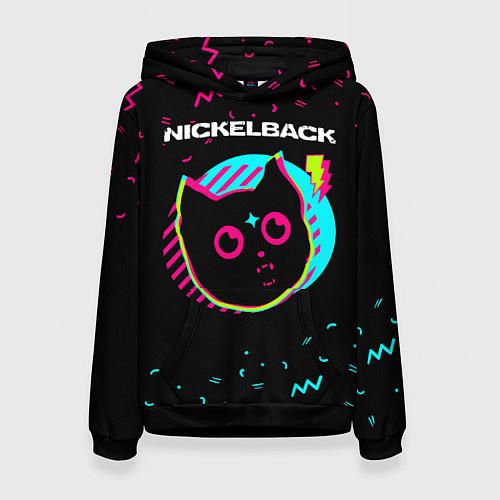 Женская толстовка Nickelback - rock star cat / 3D-Черный – фото 1