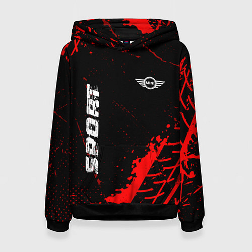 Женская толстовка Mini red sport tires / 3D-Черный – фото 1