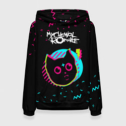 Толстовка-худи женская My Chemical Romance - rock star cat, цвет: 3D-черный