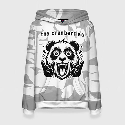 Женская толстовка The Cranberries рок панда на светлом фоне / 3D-Белый – фото 1