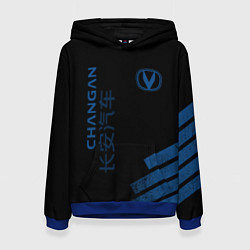 Толстовка-худи женская Changan, цвет: 3D-синий