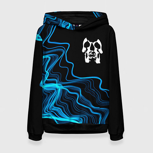 Женская толстовка Deftones sound wave / 3D-Черный – фото 1