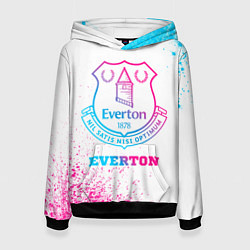 Толстовка-худи женская Everton neon gradient style, цвет: 3D-черный