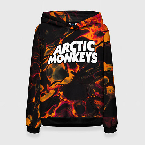 Женская толстовка Arctic Monkeys red lava / 3D-Черный – фото 1