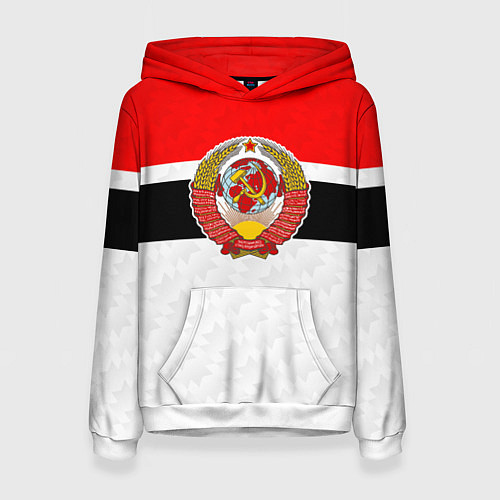 Женская толстовка Герб СССР - ретро цвета / 3D-Белый – фото 1