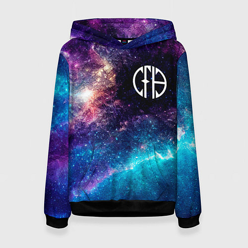 Женская толстовка Pantera space rock / 3D-Черный – фото 1