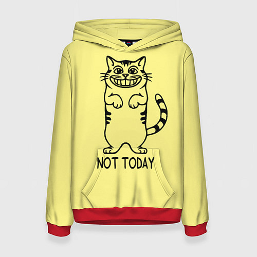 Женская толстовка Хитрый кот / 3D-Красный – фото 1