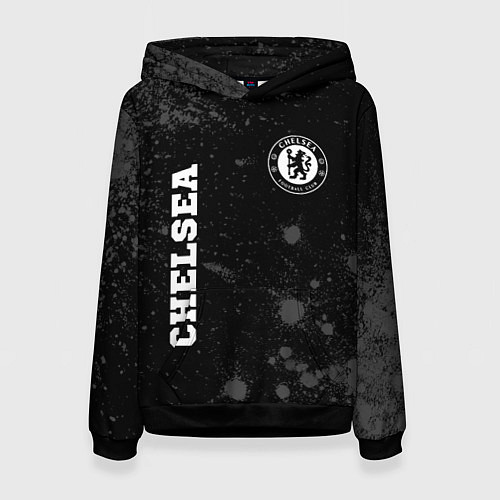 Женская толстовка Chelsea sport на темном фоне вертикально / 3D-Черный – фото 1