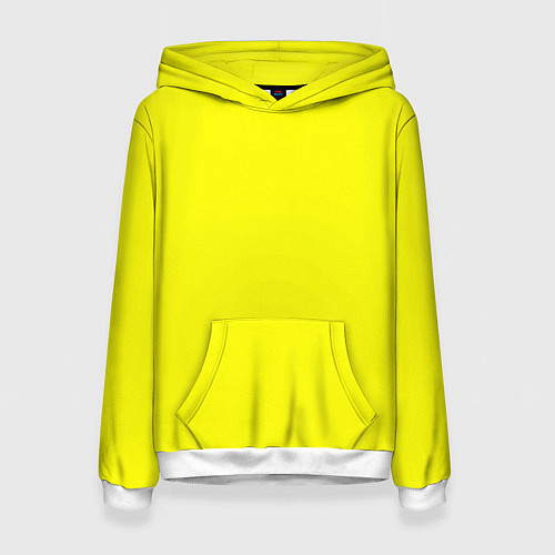 Женская толстовка Яркий желтый / 3D-Белый – фото 1