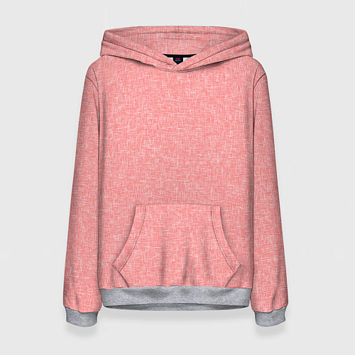 Женская толстовка Текстурный бледно-красный / 3D-Меланж – фото 1