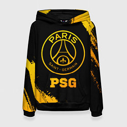 Толстовка-худи женская PSG - gold gradient, цвет: 3D-черный