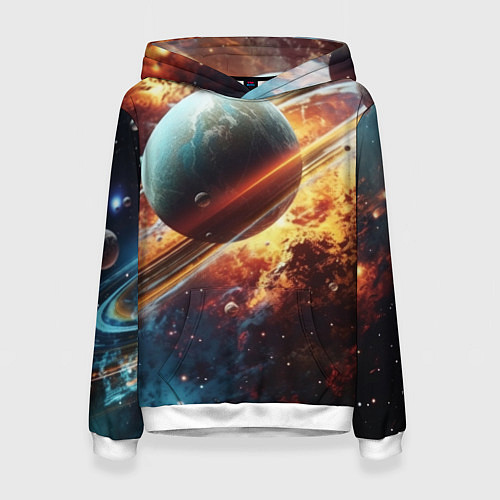 Женская толстовка Большая планета / 3D-Белый – фото 1