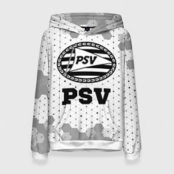 Толстовка-худи женская PSV sport на светлом фоне, цвет: 3D-белый