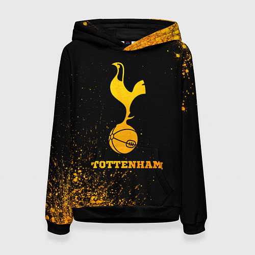 Женская толстовка Tottenham - gold gradient / 3D-Черный – фото 1