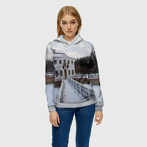 Женская толстовка Петергоф дворец Марли / 3D-Меланж – фото 3