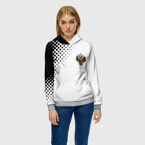 Женская толстовка Герб РФ спорт абстракция / 3D-Меланж – фото 3