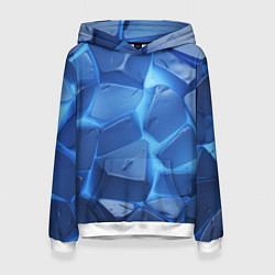 Женская толстовка Синие ледяные плиты с разломом