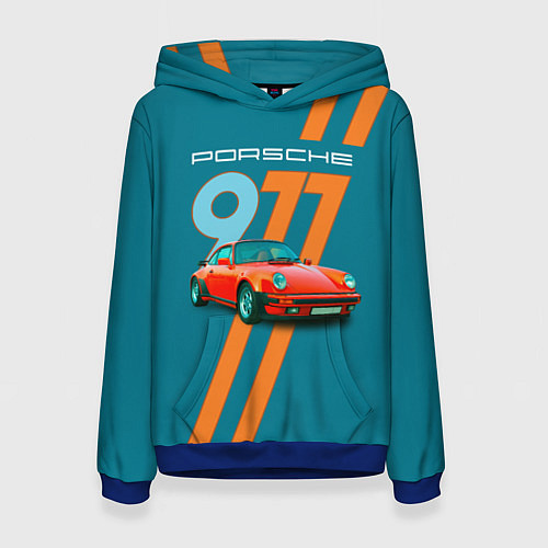 Женская толстовка Porsche 911 немецкий спорткар / 3D-Синий – фото 1
