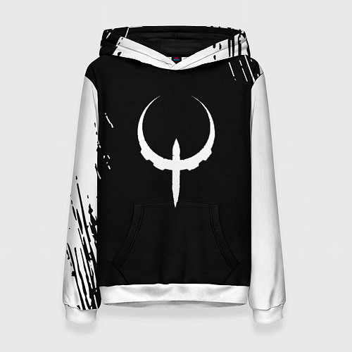 Женская толстовка Quake штрихи красок / 3D-Белый – фото 1