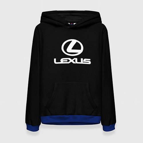 Женская толстовка Lexus white logo / 3D-Синий – фото 1
