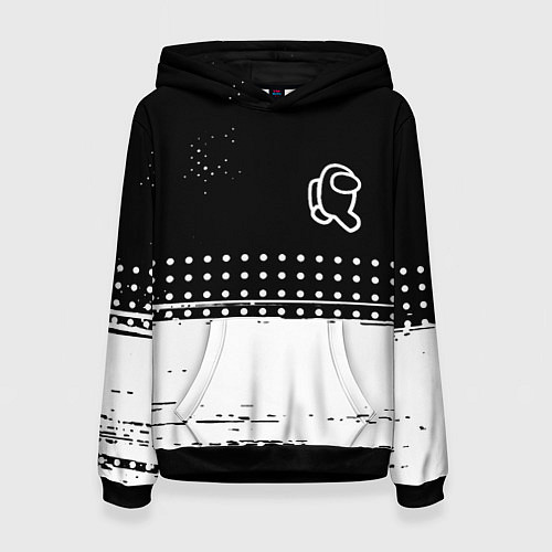 Женская толстовка Among us геометрия / 3D-Черный – фото 1